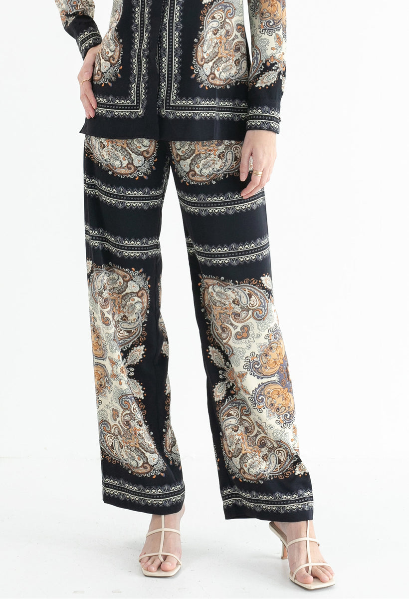 New-design Paisley Scarf Print Straight Leg Pants (Size : XL) : Buy Online  at Best Price in KSA - Souq is now : Fashion